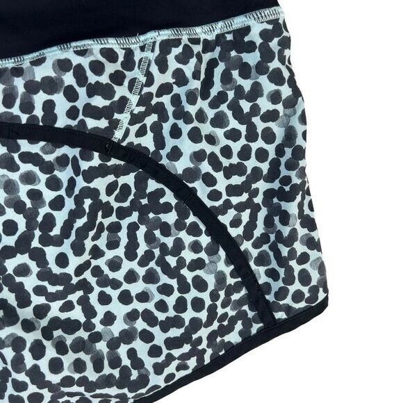 Lululemon Run: Speed Short *Block-It Pocket Ace Spot Tranquil Blue Black size 4 - Picture 10 of 13